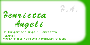henrietta angeli business card